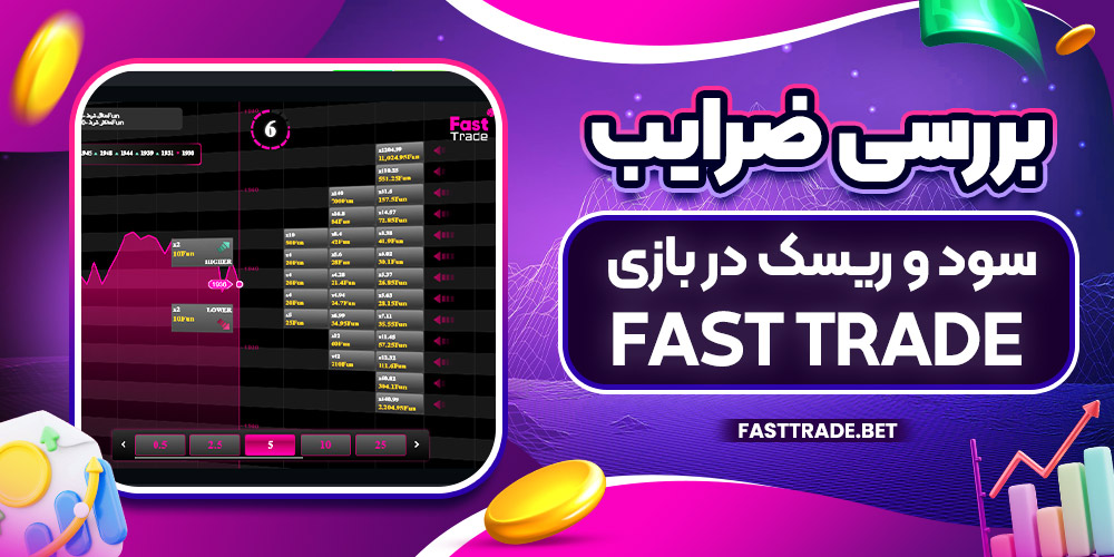 بررسی ضرایب، سود و ریسک در بازی Fast Trade